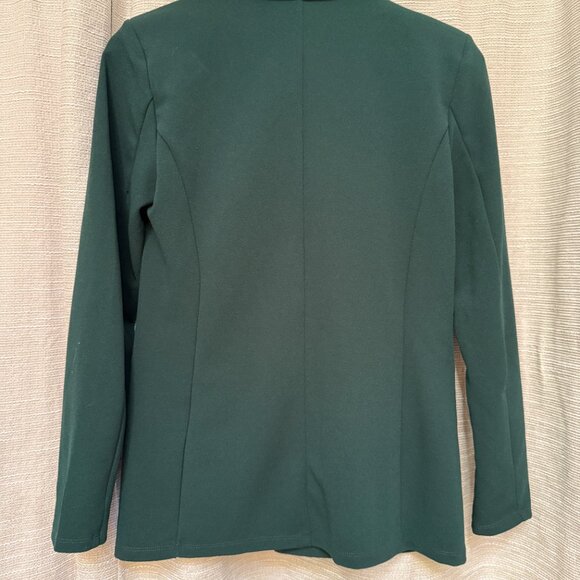 Forest Green Blazer Size M - Single Button Tailored Jacket with Notched Lapel - Picture 3 of 4